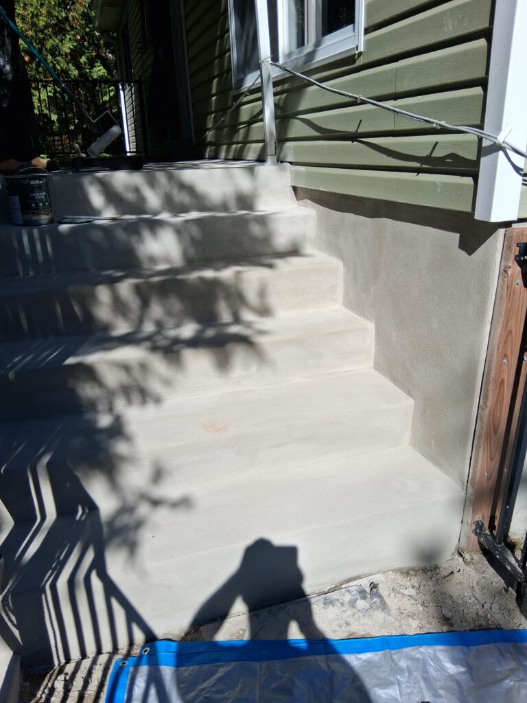 Réparation d'un escalier de béton