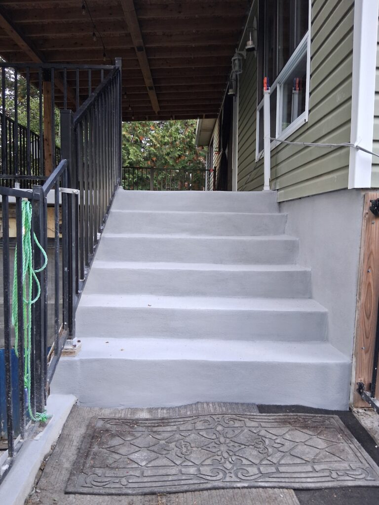 Réparation d'un escalier de béton