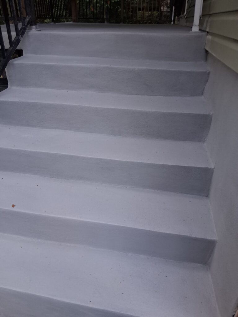 Réparation d'un escalier de béton